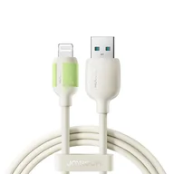 Kable USB - Kabel przewód USB-A - iPhone Lightning z fluorescencyjną końcówką 3A 2m - beżowy JOYROOM - miniaturka - grafika 1