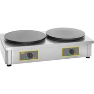 Inne urządzenia gastronomiczne - Naleśnikarka elektryczna, emaliowana, podwójna, 2 x O 400 mm, P 2 x 3.6 kW STALGAST 777244 - miniaturka - grafika 1