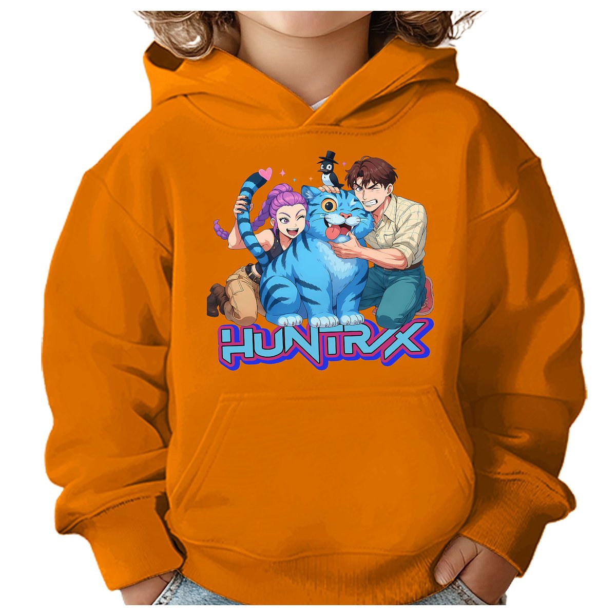 BLUZA DZIECIĘCA KPOP DEMON HUNTERS HUNTRIX 134-140 Z KAPTUREM BAWEŁNIANA