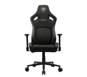 Fotele gamingowe - Cougar Defensor Gold F Gamingowy 120kg Tkanina Czarno-złoty - miniaturka - grafika 1