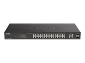 Switche - D-LINK 26-Port Layer2 PoE+ Gigabit Smart Managed Switch 24x 10/100/1000Mbps TP RJ-45 PoE Port 802.3at Power-over-Ethernet - miniaturka - grafika 1
