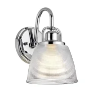 Lampy ścienne - Srebrny kinkiet Dublin w klasycznym stylu, IP44 - miniaturka - grafika 1