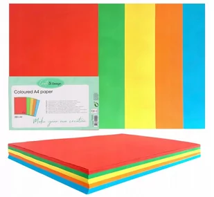 Papier Kolorowy A4 x250 Arkuszy Żywe Kolory - Szkolne artykuły papiernicze - miniaturka - grafika 1