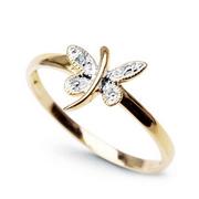Pierścionki - Złoty pierścionek ważka z diamentami białe i żołte złoto Staviori - miniaturka - grafika 1
