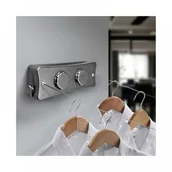 Zawiasy, okucia i inne akcesoria - Rozsuwany wieszak na ubrania, montowany na ścianie, linka ze stali nierdzewnej, regulowany, 2 x 5 m - miniaturka - grafika 1