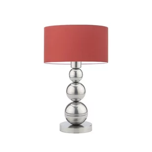 Lampka nocna LYSNE Honolulu, 60 W, E27, czerwona/srebrna, 41x30 cm - Lampy stojące - miniaturka - grafika 1