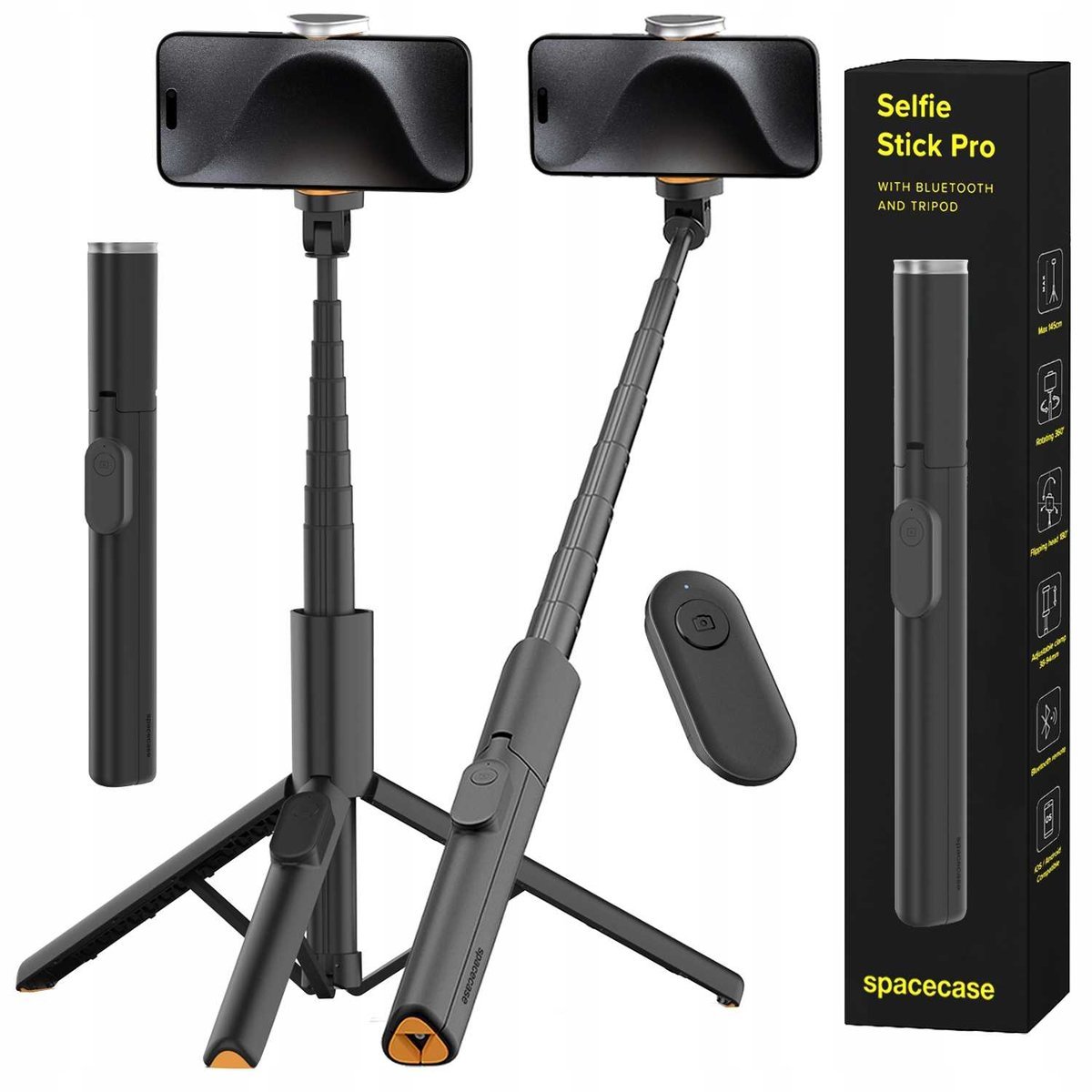 SELFIE STICK STATYW DO TELEFONU WYSOKI BLUETOOTH KIJEK TRIPOD UCHWYT DŁUGI