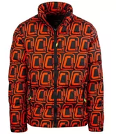 Kurtki męskie - Pikowana sportowa kurtka męska ze stójką nadruk Ciepła Wygodna-M - miniaturka - grafika 1