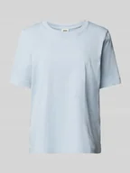 Koszulki i topy damskie - T-shirt z wyhaftowanym logo - miniaturka - grafika 1
