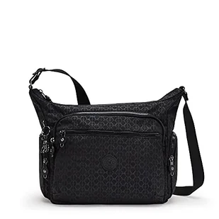 Kipling Damska torebka Gabbie Crossbody, lekka torebka na co dzień, torba na ramię, Podpis Emb, 14''L x 11.8''H x 7.3''D, Współczesny - Torebki damskie - miniaturka - grafika 1