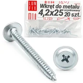 Wkręty - Wkręty do metalu z łbem podkładkowym 4,2x25mm 20szt. - miniaturka - grafika 1