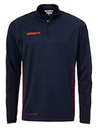 Koszulki i topy damskie - uhlsport uhlsport Kinder Score 1/4 Zip TOP T-Shirt, Marine/Fluo czerwony, 128 100214610 - miniaturka - grafika 1