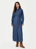 Sukienki - Noisy May Sukienka koszulowa Sigga 27032159 Granatowy Regular Fit - miniaturka - grafika 1