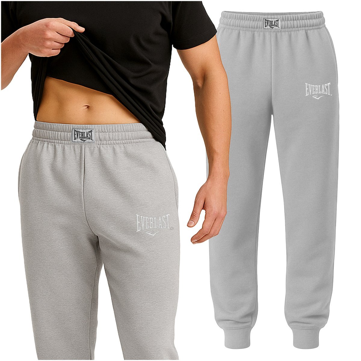 EVERLAST Spodnie Męskie Dresowe Bawełna Dresy Sportowe Logo Rozmiar XXL