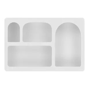 Półka ścienna Bryne, malowane drewno, biały 40x13x60 cm - Półki do salonu - miniaturka - grafika 1