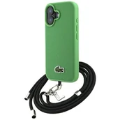 Etui i futerały do telefonów - Etui LACOSTE Iconic Petit Pique Crossbody Cord MagSafe do Apple iPhone 16 Plus Zielony - miniaturka - grafika 1
