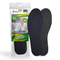 Akcesoria obuwnicze - Czarne wkładki do butów lateksowe jeżyk komfort r. 44 - miniaturka - grafika 1