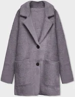 Swetry damskie - KRÓTKA WEŁNIANA NARZUTKA ALPAKA SZARA (7108-1) - MADE IN ITALY - miniaturka - grafika 1