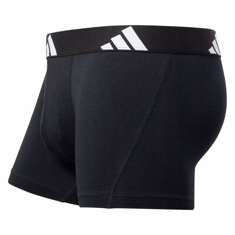 ADIDAS CZARNE BAWEŁNIANE BOKSERKI Z BIAŁYM LOGO L 6BA