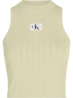 Koszulki i topy damskie - Calvin Klein Top w kolorze jasnozielonym - grafika 1