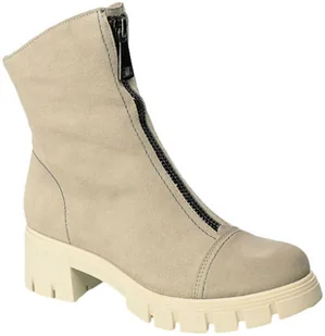 Trzewiki Simen 3264A W.Cappucino Beż Skórzane - SIMEN - Botki damskie - miniaturka - grafika 1