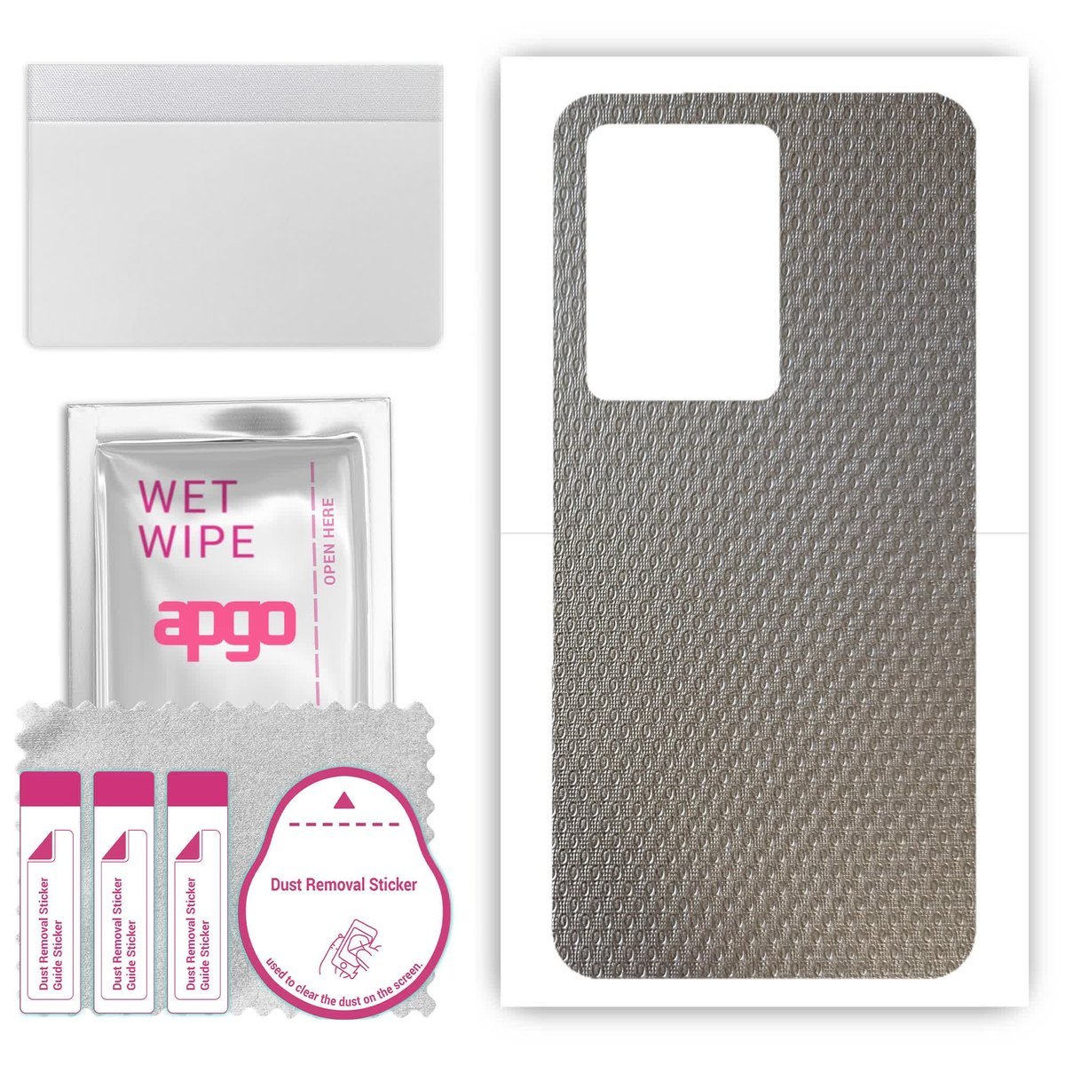 Folia naklejka skórka strukturalna na TYŁ do Vivo Y37m 5G - Aluminium krople - apgo SKINS