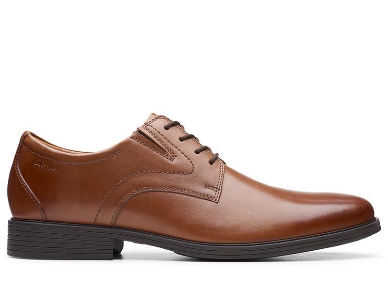 Clarks, Półbuty męskie, Whiddon Plain, brązowe, rozmiar 45