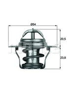 Termostaty - Termostat, płyn chłodzący Mahle TX 14 80D - miniaturka - grafika 1