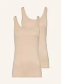 Koszulki i topy damskie - Schiesser Topy Modal Essentials, 2 Szt. beige - SCHIESSER - miniaturka - grafika 1