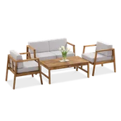 Meble ogrodowe - Zestaw mebli wypoczynkowych MALMO CAFFE Acacia Wood - Focus Garden - miniaturka - grafika 1