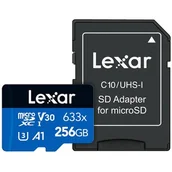 Karty pamięci - Lexar 256GB microSDXC High-Performance 633x UHS-I A1 V30 - miniaturka - grafika 1