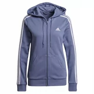 Bluzy damskie - Bluza damska adidas Essentials French fioletowa H07838 XS - miniaturka - grafika 1