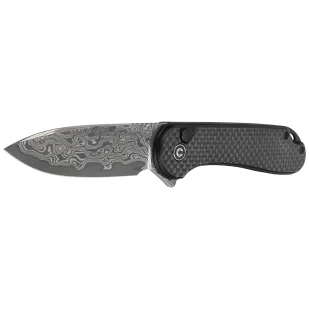 Nóż składany Civivi Button Lock Elementum II Carbon Fiber / Black G10, Damascus (C18062PB-DS1) - Noże - miniaturka - grafika 2