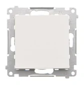Wyłączniki światła i elektryczne - Wyłącznik schodowy bez piktogramu Simon 55 - biały mat - miniaturka - grafika 1