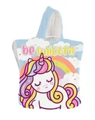 Okrycia kąpielowe dla dzieci - Dziecięcy ręcznik kąpielowy ponczo JEDNOROŻEC PONCHO - miniaturka - grafika 1