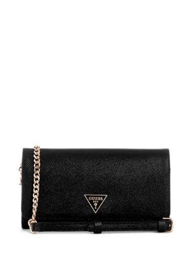 GUESS Damska torebka Noelle II crossbody z klapką, Czarny, One Size, Noelle II organizer z klapką crossbody