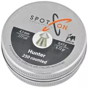 Amunicja do wiatrówek - Śrut Spoton Hunter 4.5 mm, 250 szt. 0,63g/9,72gr - miniaturka - grafika 1