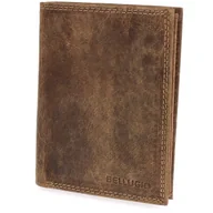 Portfele - Portfel antykradzieżowy męski skórzany RFID Bellugio - jasnobrązowy - miniaturka - grafika 1