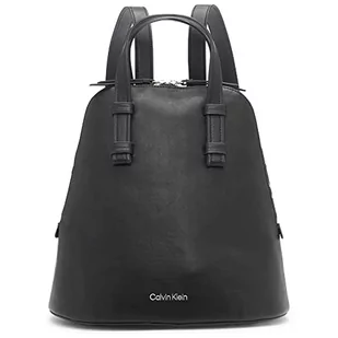 Calvin Klein damski zamek błyskawiczny Zina okrągły plecak, Czarny/srebrny, Rozmiar uniwersalny - Torebki damskie - miniaturka - grafika 1