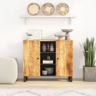 vidaXL Szafka z 2 drzwiczek, 90x33x75 cm, lite drewno mango - Szafki do salonu vidaXL Szafka z 2 drzwiczek, 90x33x75 cm, lite drewno mango - Szafki do salonu - miniaturka - grafika 1