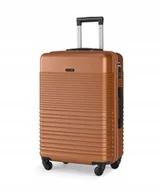 Walizki - Walizka Średnia Podróżna Twarda ABS PUCCINI Karmelowa Na Kółkach ABS028B-9A - miniaturka - grafika 1