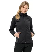 Bluzy damskie - Jack Wolfskin Windhain bluza damska typu softshell z kapturem - miniaturka - grafika 1