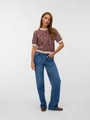 Swetry damskie - Vero Moda Sweter w kolorze czerwono-beżowym - miniaturka - grafika 1