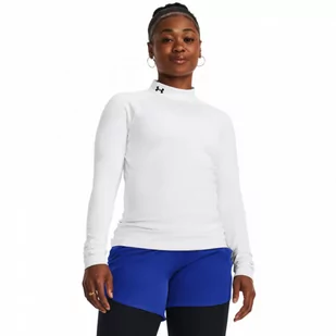 Damski longsleeve treningowy Under Armour UA CG Authentics Mockneck - biały - UNDER ARMOUR - Koszulki sportowe damskie - miniaturka - grafika 1