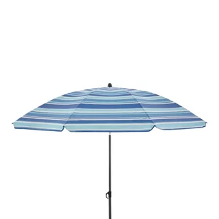 Parasol plażowy łamany Derby Como średnica 160 cm, niebieski - Parasole - miniaturka - grafika 1