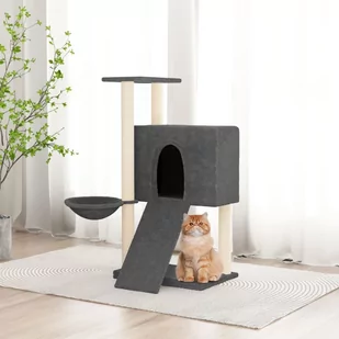 Drapak dla kota z sizalowymi słupkami, ciemnoszary, 96 cm Lumarko! - Drapaki dla kotów - miniaturka - grafika 1