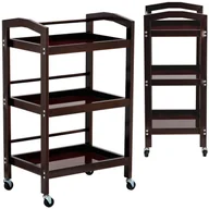 Meble kosmetyczne - Pomocnik kosmetyczny fryzjerski do salonu ST012 uniwersalna szafka wózek stolik na kółkach z szufladą - miniaturka - grafika 1