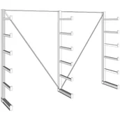 Szafy i regały magazynowe - META Spawany regał wspornikowy, jednostronny, szerokość 270 cm 97831 - miniaturka - grafika 1