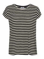 Apaszki i szaliki damskie - VERO MODA Damski szal kominowy VMAYA Plain SS Top Stripe GA NOOS Curve, Czarne/paski: prystine, L - miniaturka - grafika 1