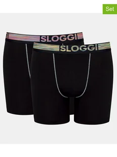 Sloggi Bokserki (2 pary) w kolorze czarnym - Majtki męskie - miniaturka - grafika 1